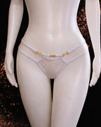 Golden Edge Lace Thong