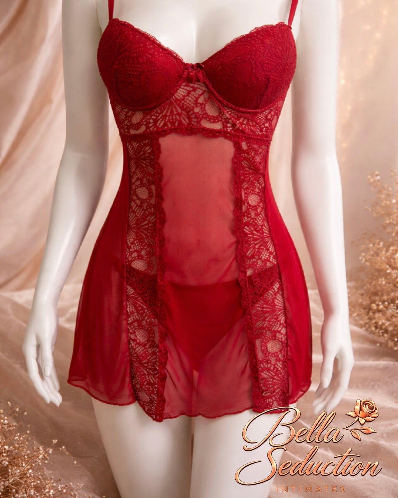 Malu Lace Babydoll Set