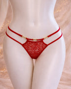 Golden Edge Lace Thong